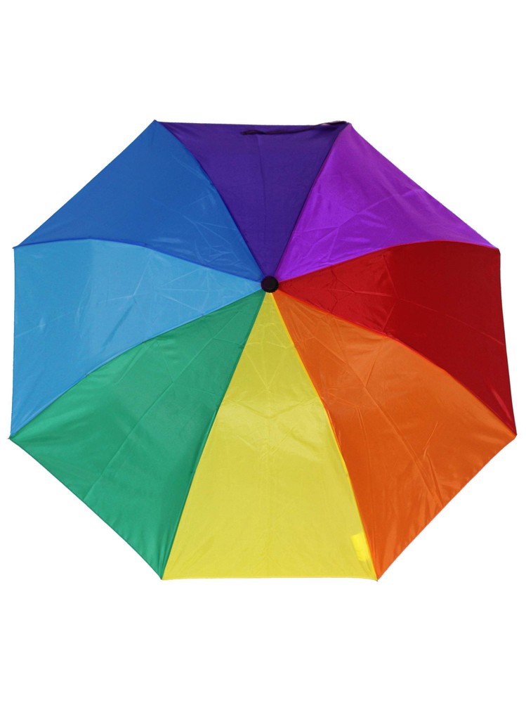 Misty Harbor Automatic Open Folding Rain Umbrella Rainbow