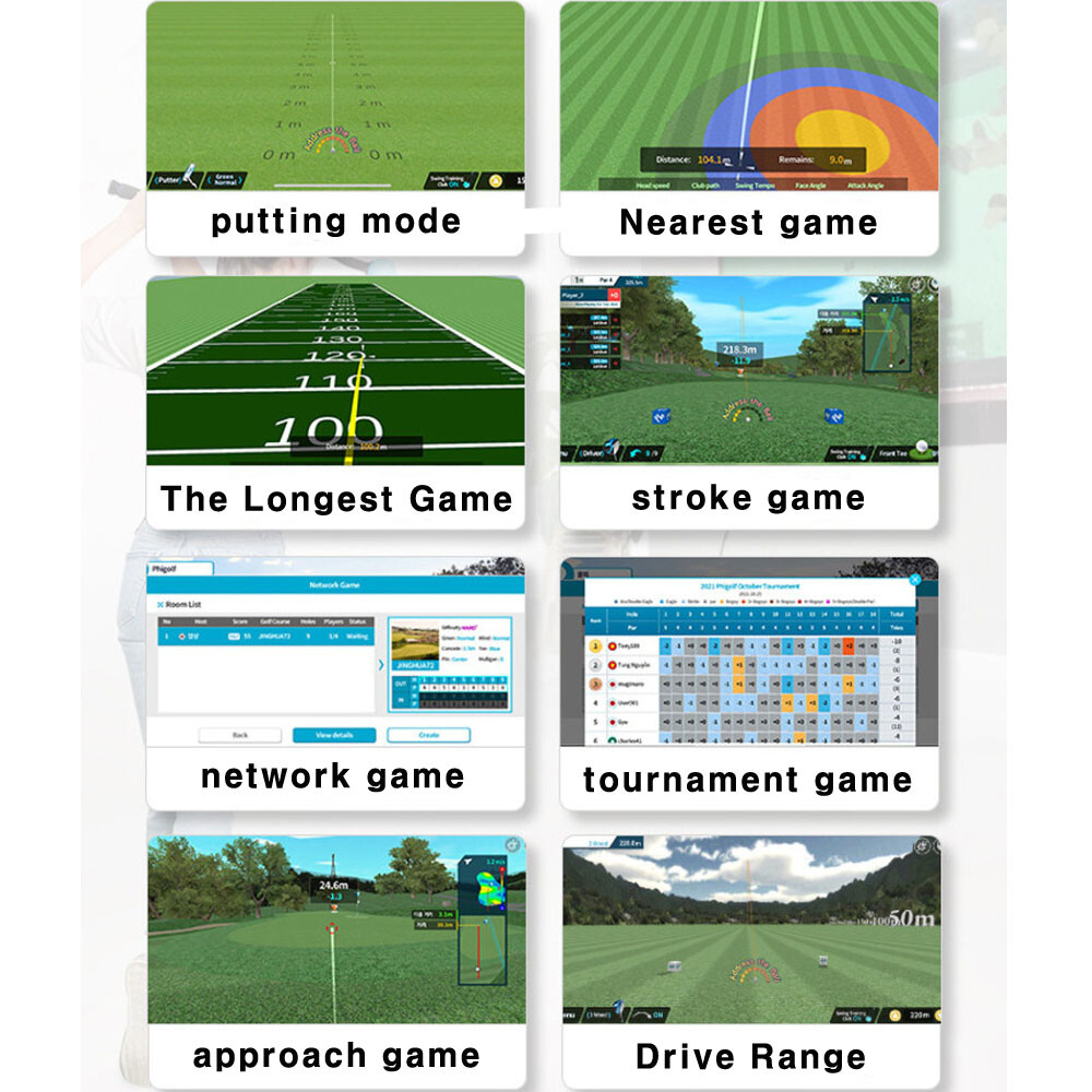 Phigolf Mobile Home Smart Screen Golf Simulator Swing Trainer WGT Edition #Track
