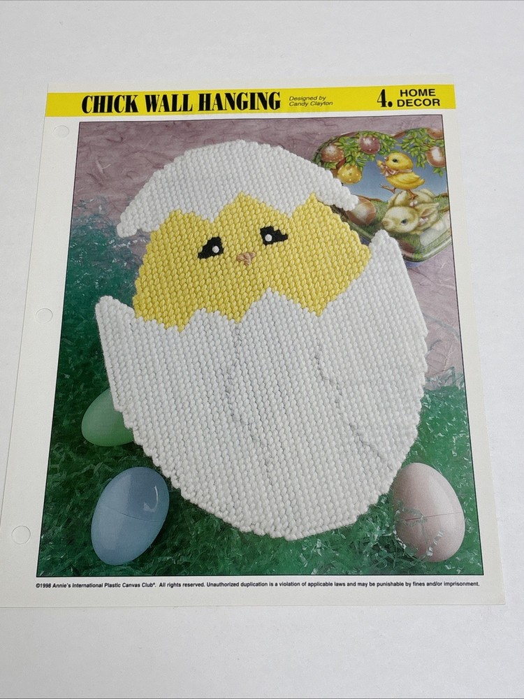 Chick Wall Hanging Annie's Attic Plastic Canvas Pattern Page