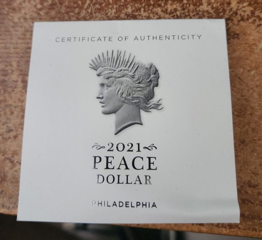 2021 (p) silver Peace dollar (21XH)