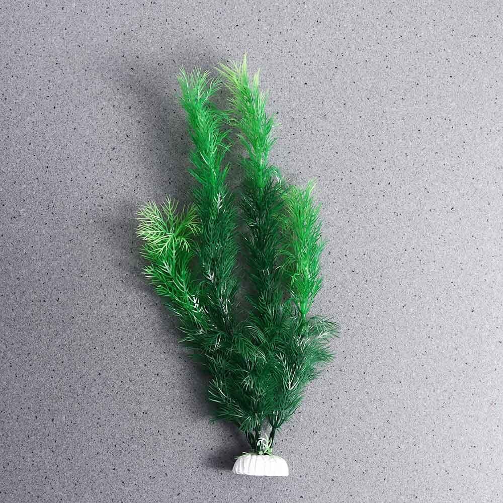 2PCS Aquarium Plants Artificial Green Plastic Fish Tank Decorations Set