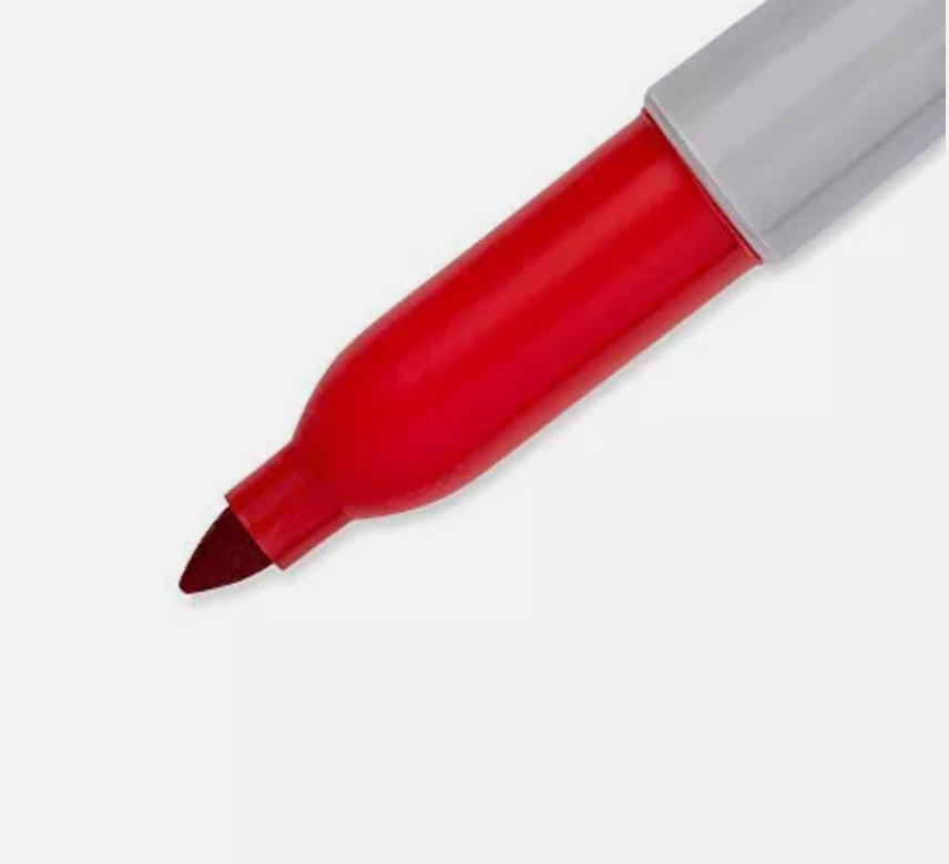 Sharpie Permanent Markers Red Fine Point 12 Count New in Box