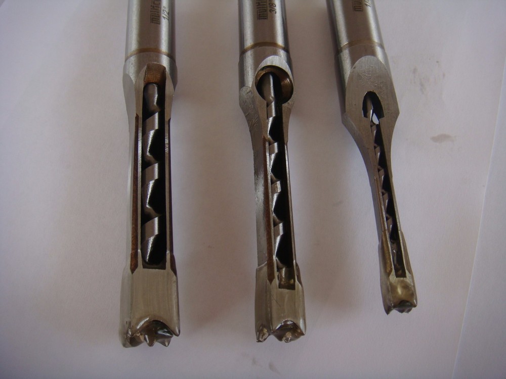 MULTICO WHITE BOX 1/4"+3/8"+1/2" MORTICER CHISELS & BITS 3/4" SHANK