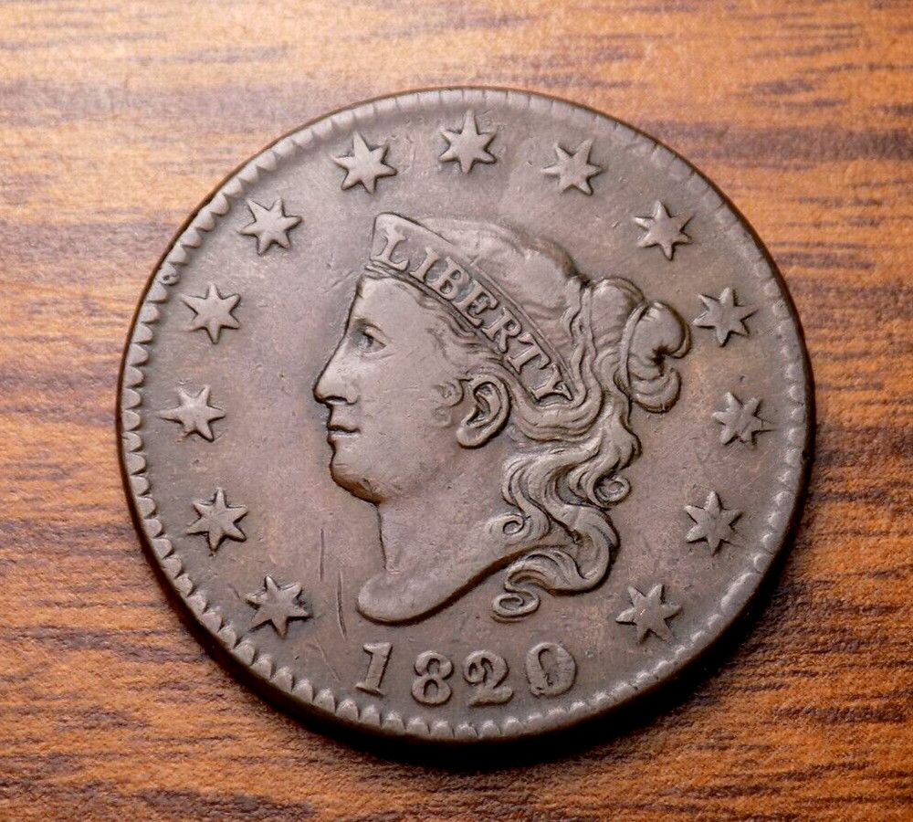 LARGE CENT CLASSIC HEAD 1820/19 HIGH GRADE WOW COIN RAZOR SHARP DDO