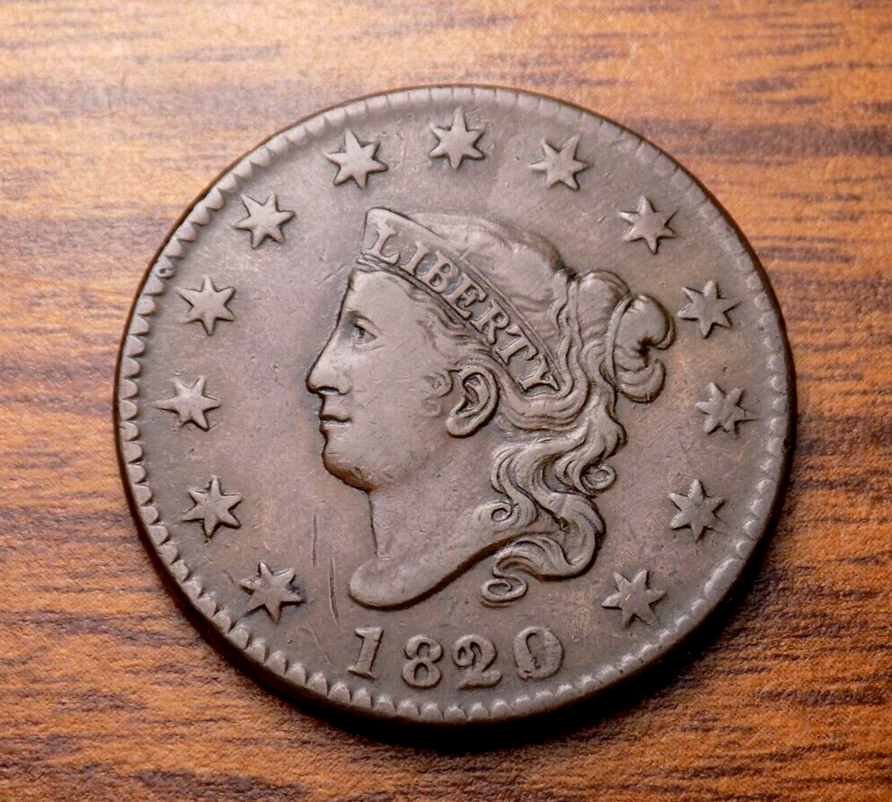 LARGE CENT CLASSIC HEAD 1820/19 HIGH GRADE WOW COIN RAZOR SHARP DDO