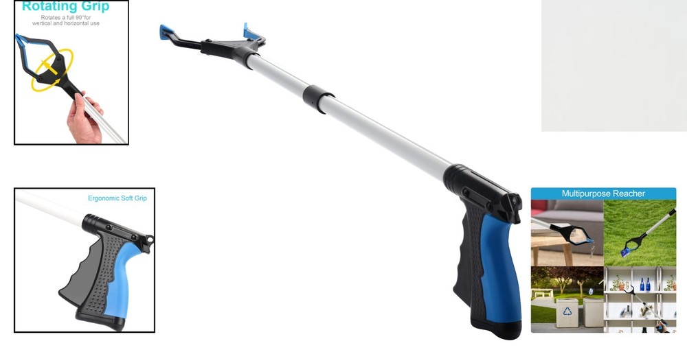Lightweight 32-Inch Grabber Tool - Comfortable Trigger Handle for Trash Picking