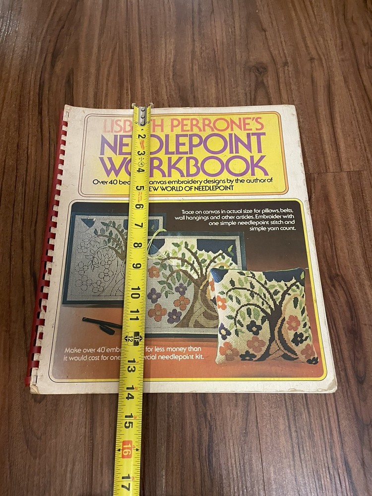 Lisbeth Perrone's Needlepoint Workbook First Edition Red Spiral Bound 1973