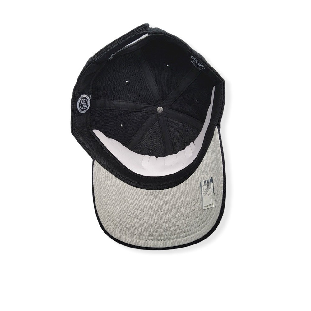 '47 Anaheim Ducks MVP Black Rear Gold Logo Adjustable Strap Hat Cap