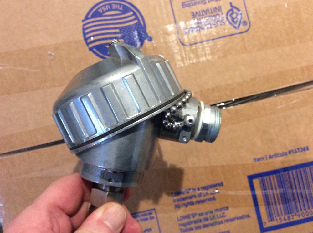 Pyromation Thermocouple with Connection Head Used