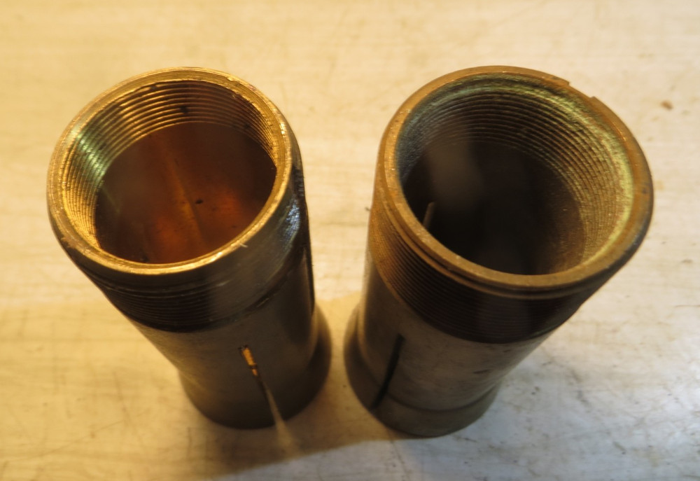 2 Hardinge BRASS Emergency 5C Round Collet Internal/External Threads