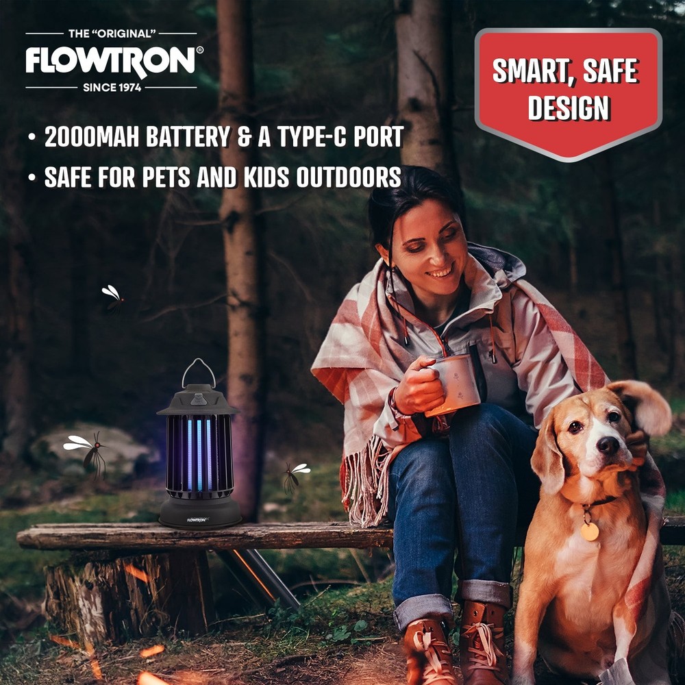 Flowtron Bug Zapper, 2150 Sq Ft Bug Zapper w/Camping Lantern