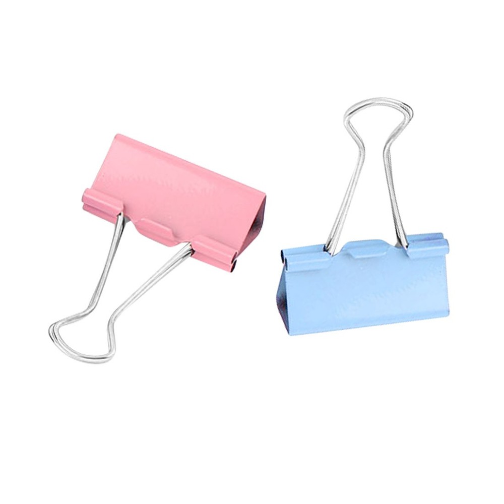 Office Paper Document Organize 19mm Metal Bookbinding Binder Clips 40pcs