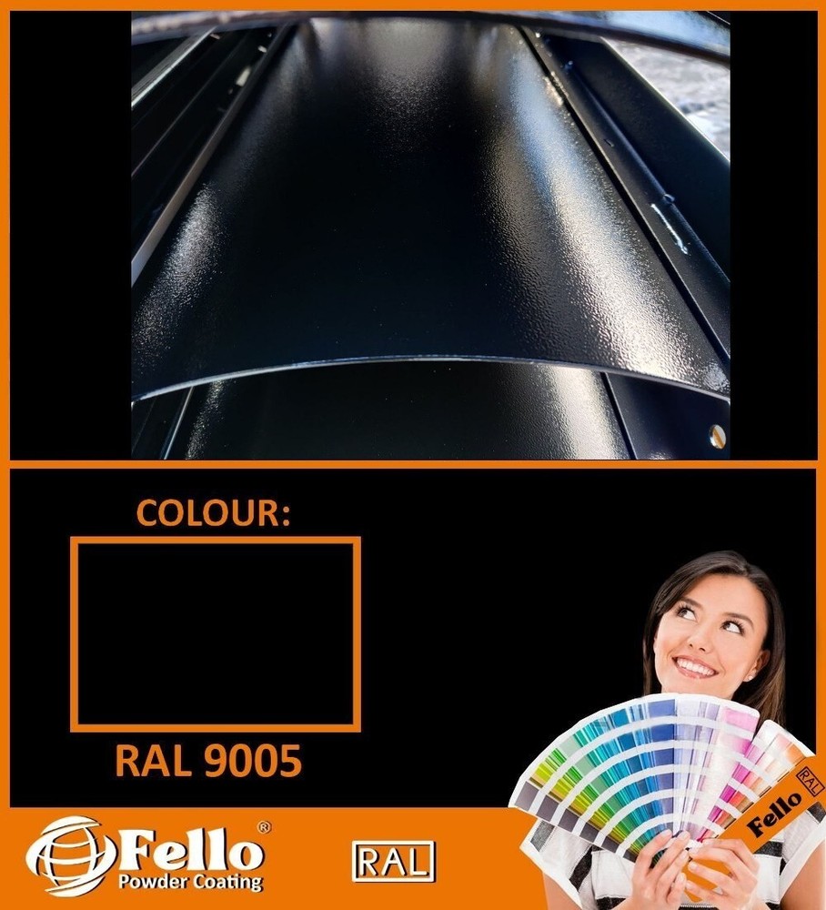 FELLO powder coating - RAL 9005 intense black coarse structure 5KG