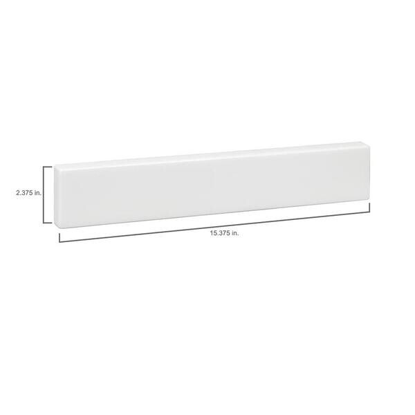 15-3/8 in. Solid Surface Technology Sidesplash in Arctic White