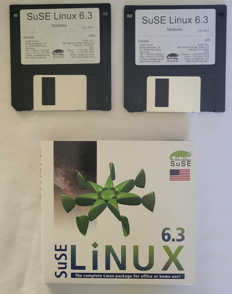 SuSE Linux 6.3 Operating System - Released in November 1999