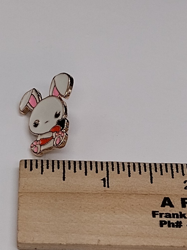 Bunny Rabbit Carrot Stick Small Tack Pin