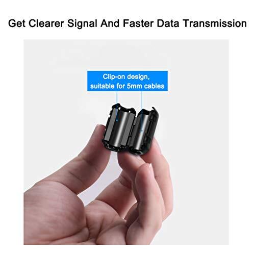 12 Pcs Clip-on Ferrite Core Ring Bead Anti-Interference Noise Suppressor