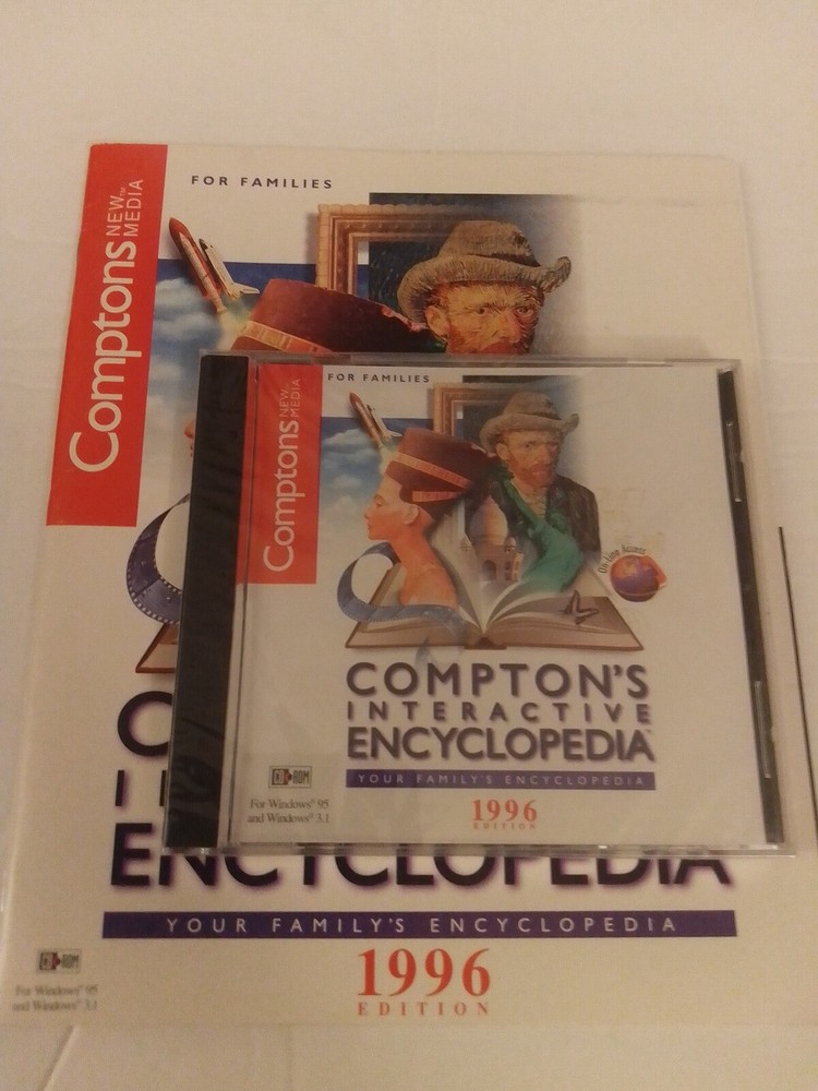 Comptons Interactive Encyclopedia 1996 CD-ROM For Windows 3.1 - XP Sealed NO BOX