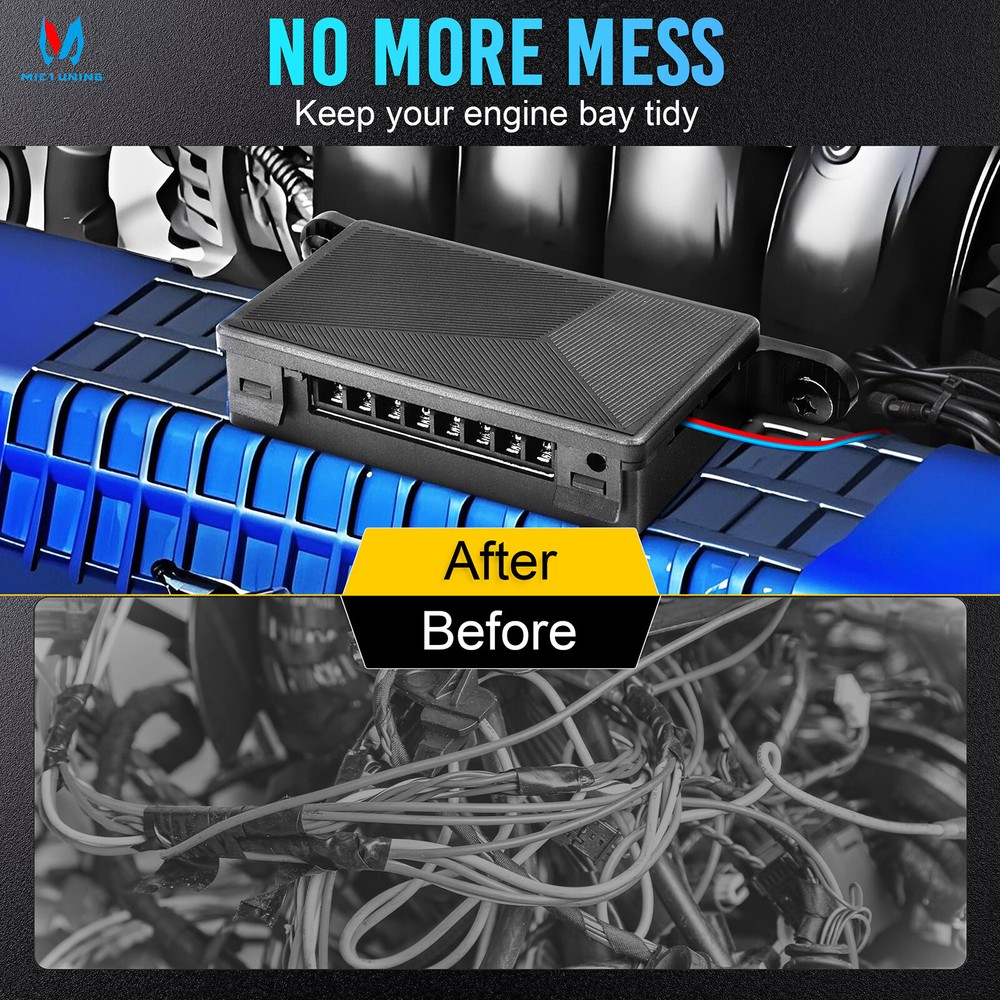 Wireless 4/6/8 Gang RGB Switch Panel LED Multifunction Circuit Relay Control Box