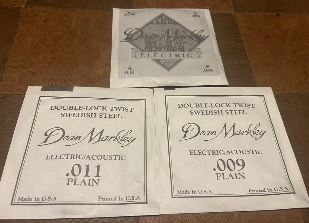 2 NEW Sets: GHS Classic 5 Guitar Strings Set & Dean Marley Electric 3 Strings