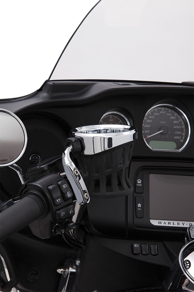 CIRO Drink Holders Chrome 7/8" & 1" Handlebar Mount #50412