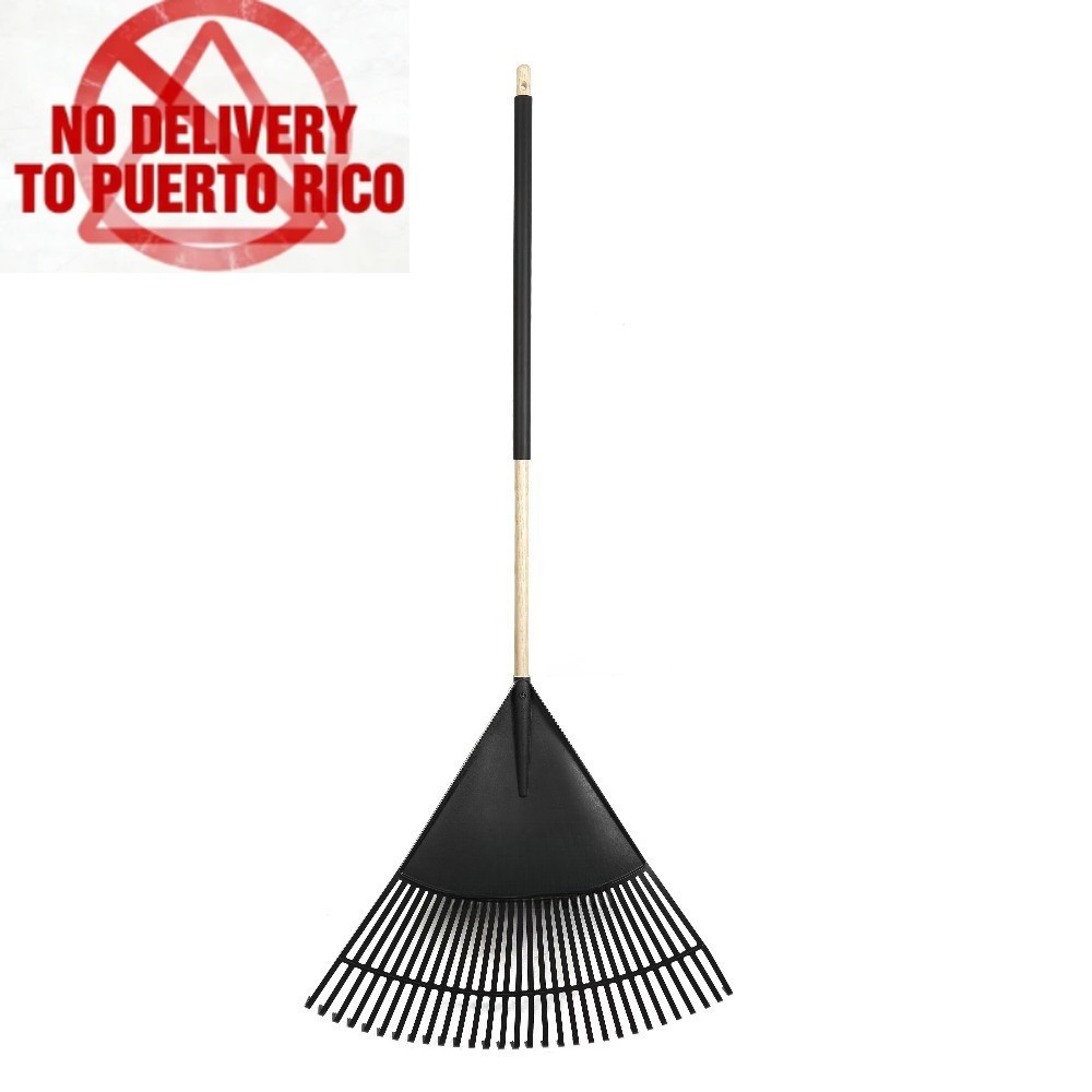30-inch Wood and Poly Leaf Rake