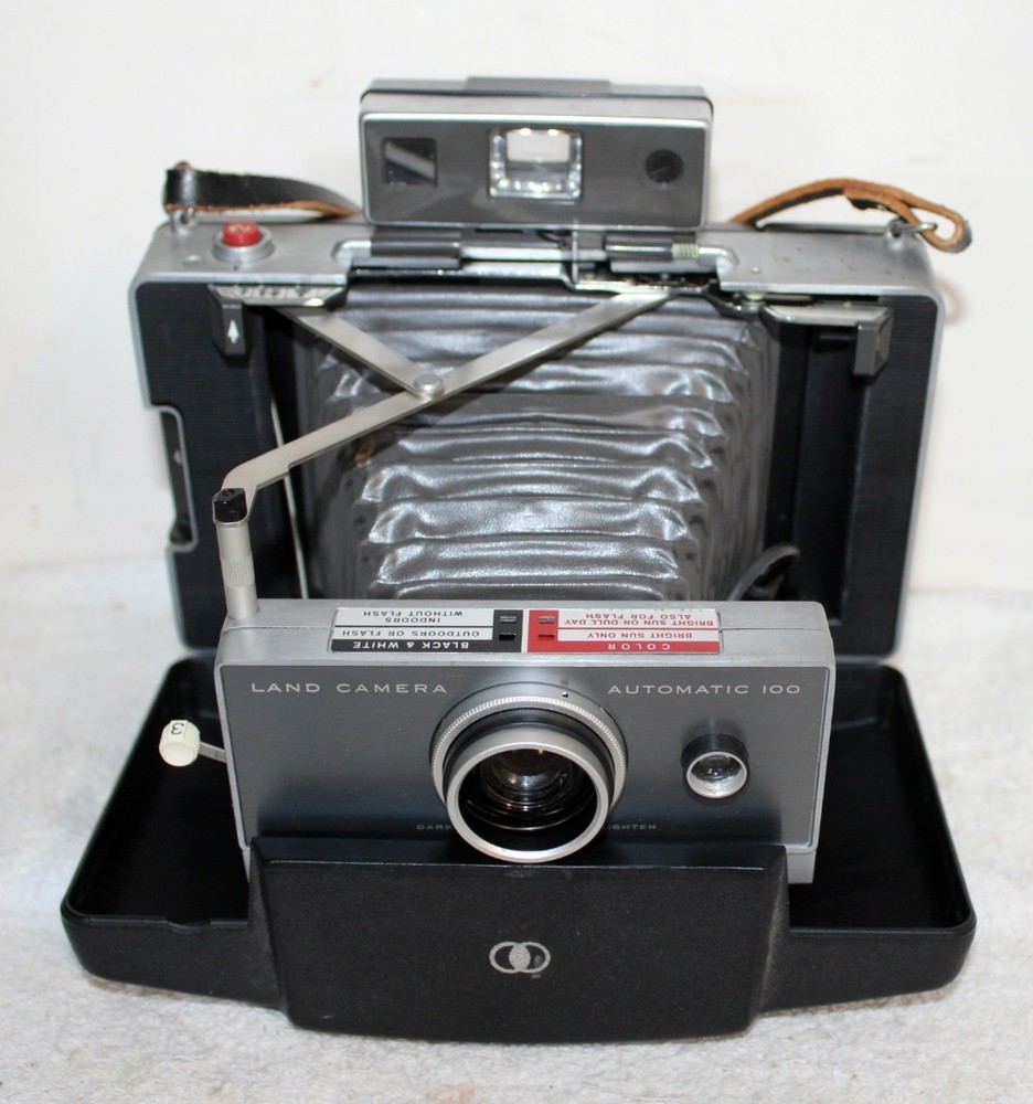 Polaroid Automatic 100 Land Camera + Strap ~ Nice