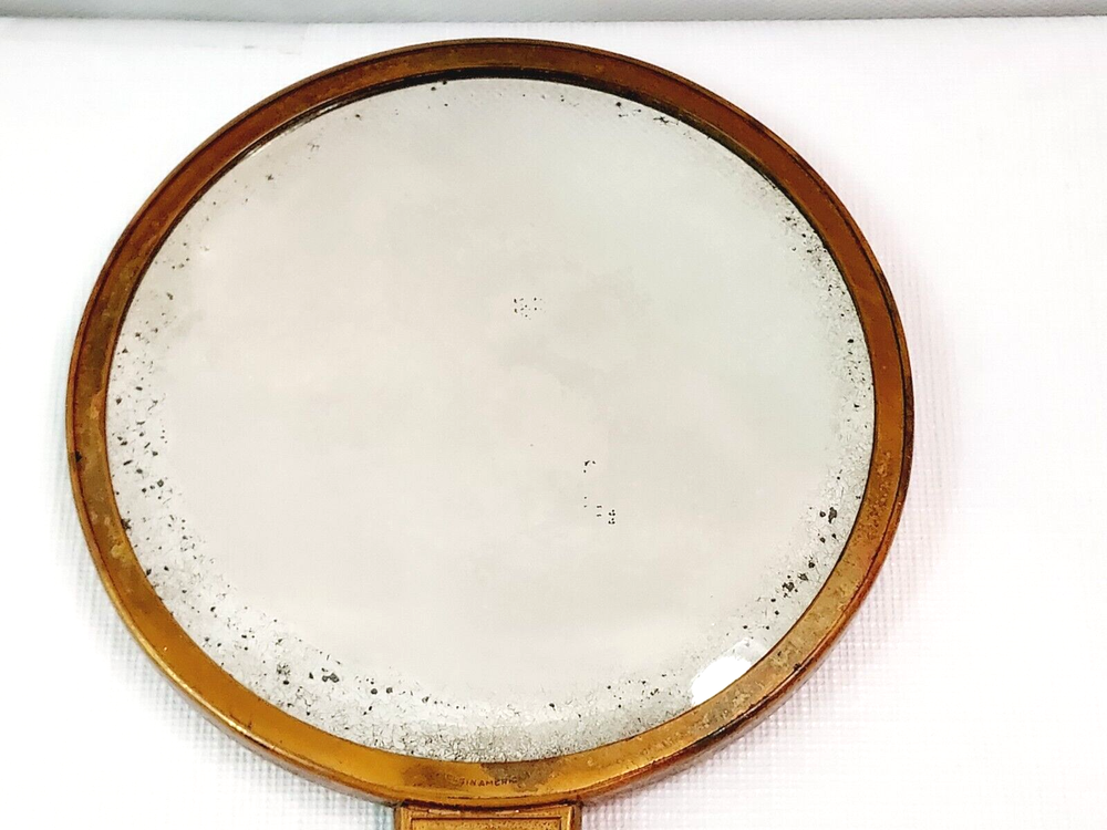 Antique Elgin American Brass Hand Mirror