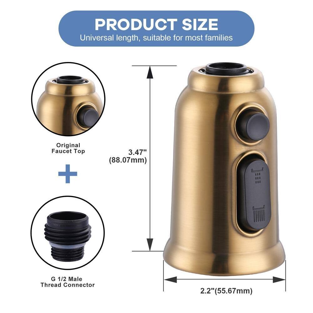 Three-Function Pull Down Kitchen Faucet Head Replacement