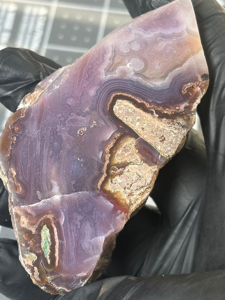 Rare Royal Aztec Lace Agate polished