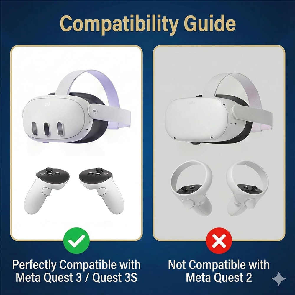 2Pack Fit for Meta Quest 3 3S Controller StrapAdjustable Secure Controller Hand