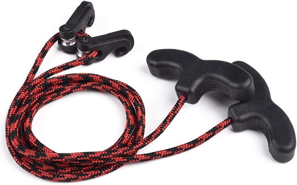 Crossbow Cocking Rope Device with Handles Black Red String Puller Tool