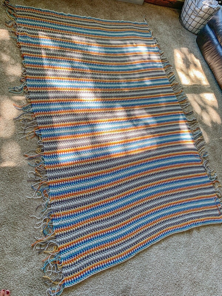 Brand New Handmade Crocheted Afghan Blanket