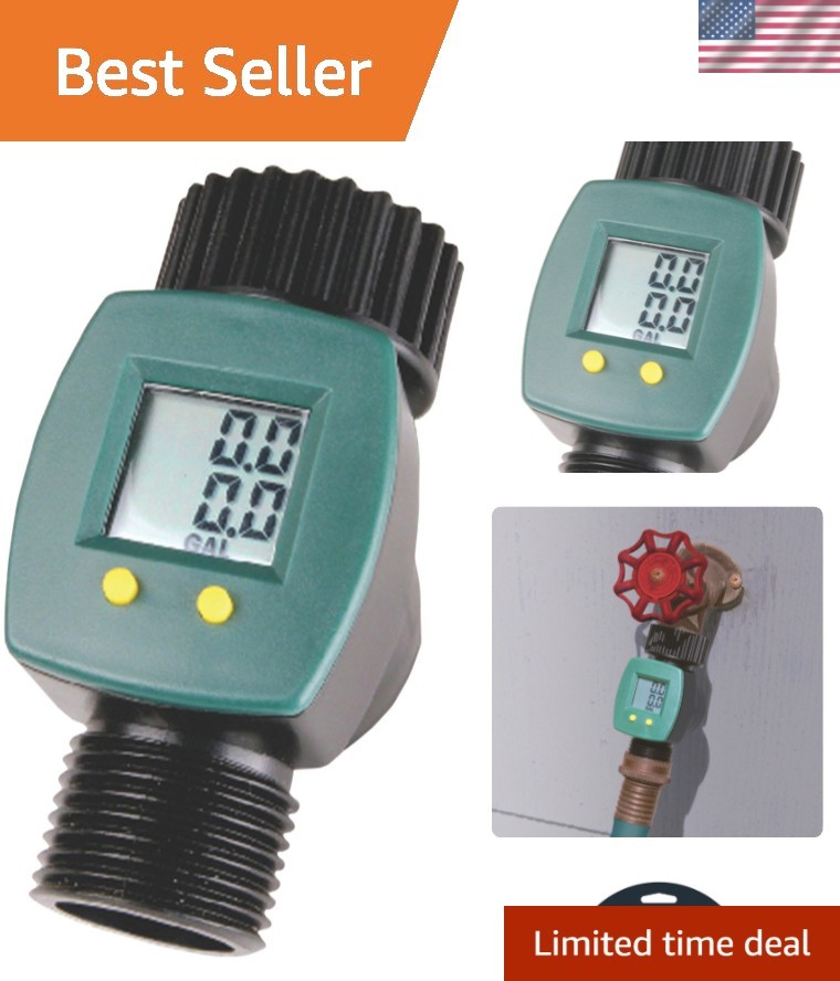 Compact P3 Water Meter with LCD Display - Prevent Over-Watering Efficiently