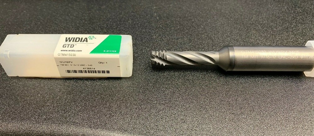 Widia 9/16-12 UNC Threadmill Solid Carbide 4138614 GTM415030