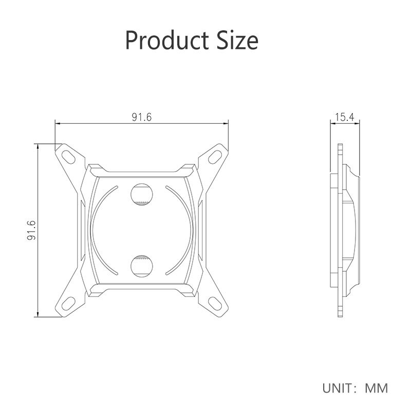 OCOCOO CPU water block , Metal Construction for Intel Systems, DIY Liquid