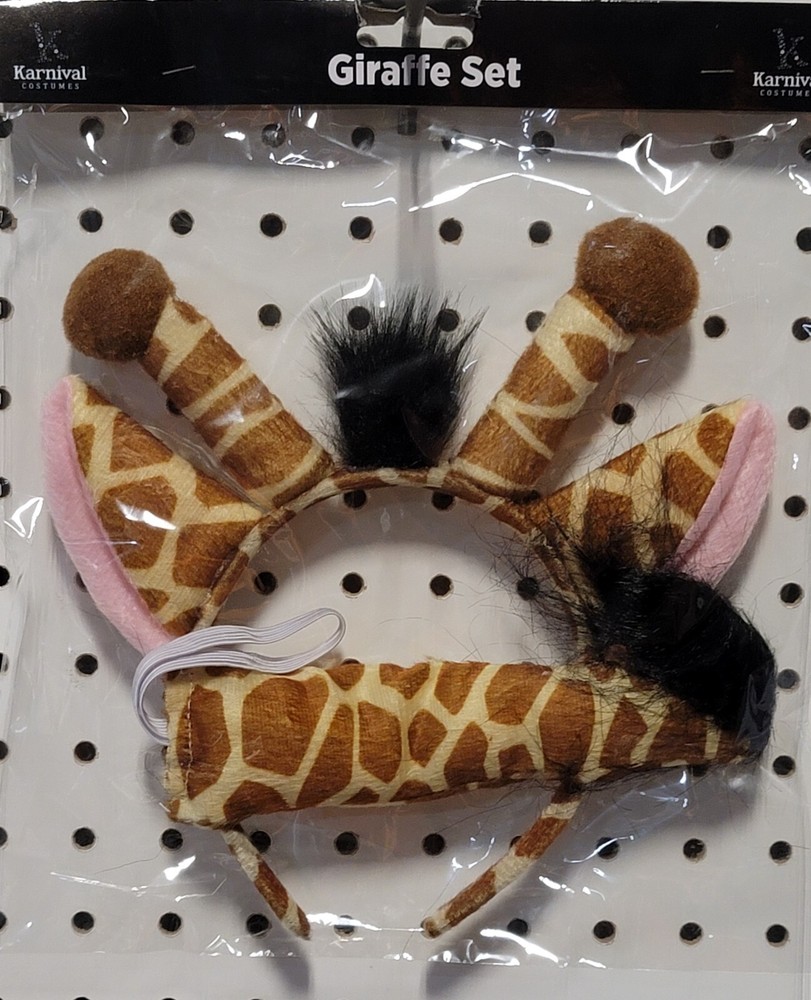 Adult Giraffe Kit - Includes Ears with Horns, and Tail