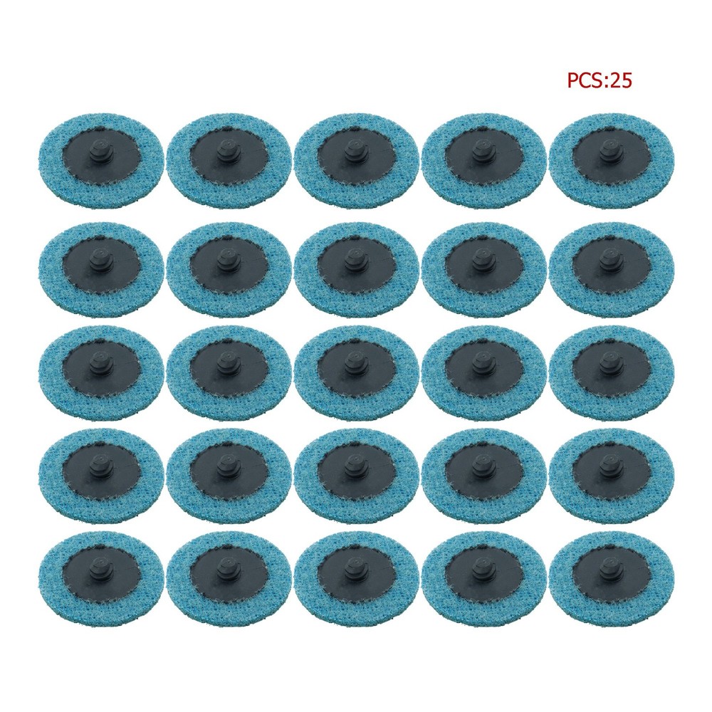 25 PCS 2 Inch Blue Fine Nylon Quick Change Surface Conditioning Discs