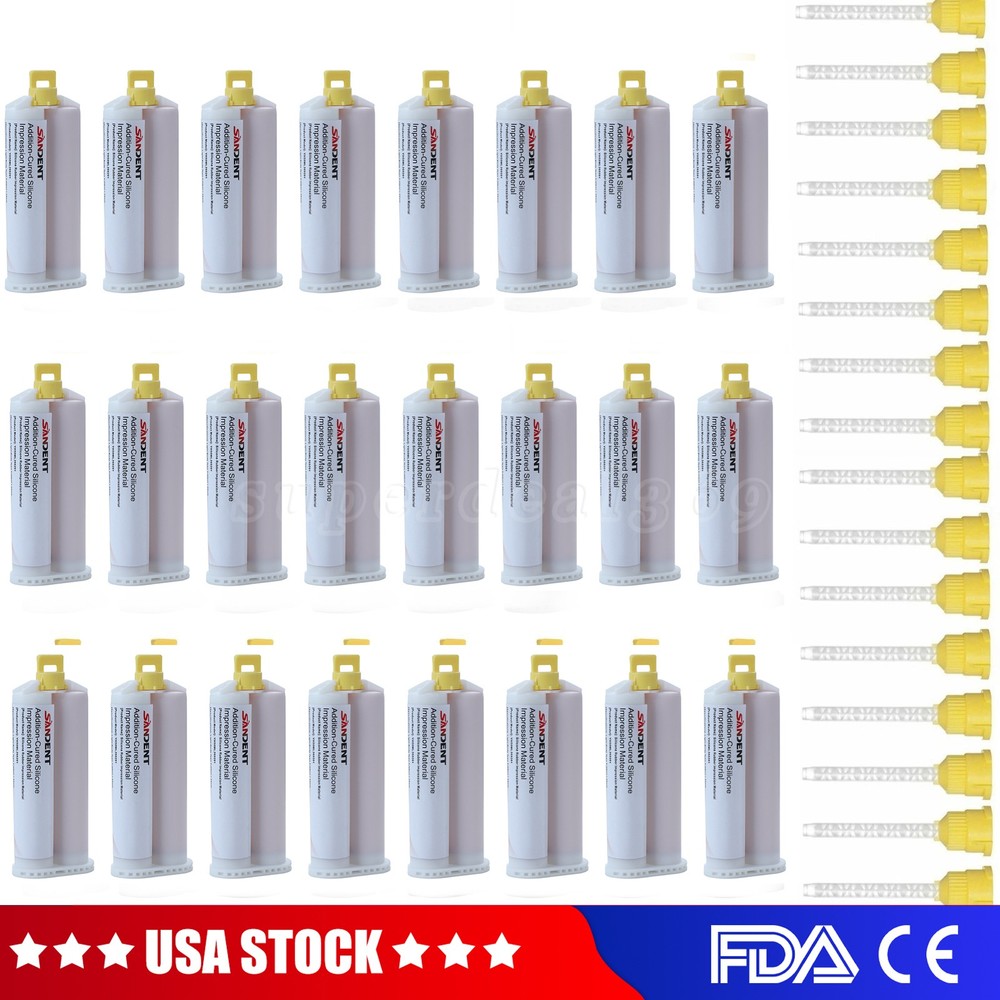 REGULAR SET Light Body Dental Impression Material VPS 50ml 5 Tips dt