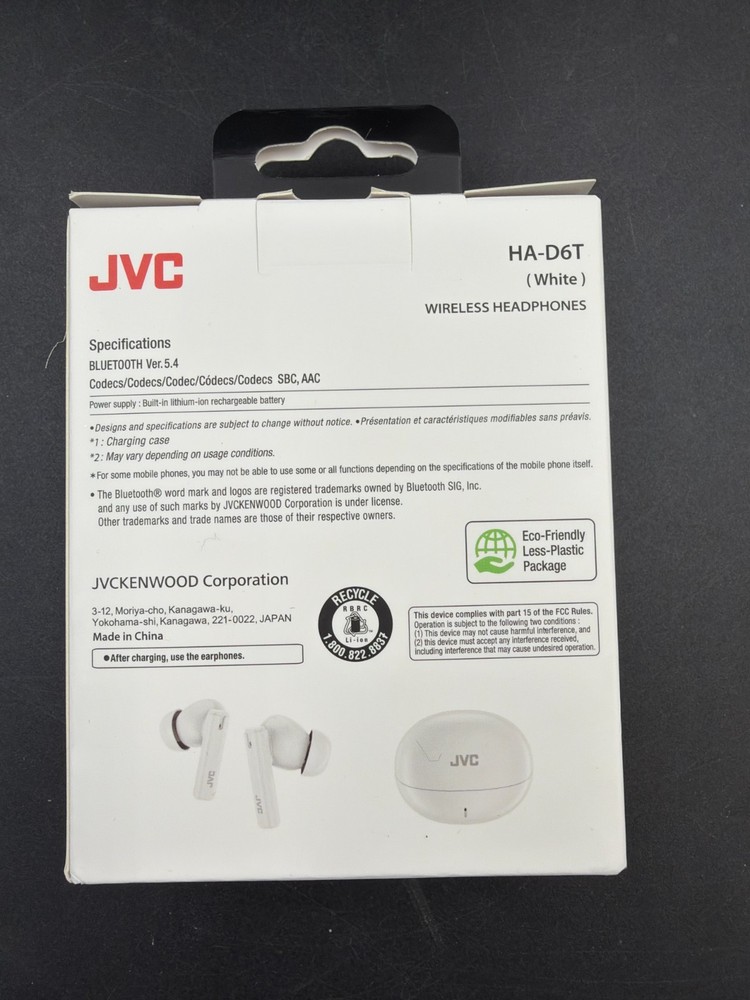 JVC HA-D6TW Bluetooth 5.4 True Wireless Earbuds With Charging Case