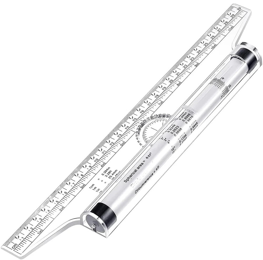Multi-Purpose Drawing Parallel Rolling Ruler, 12 Inch Drawing Design Ruler for M