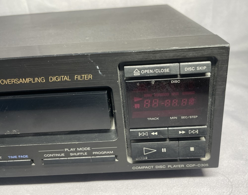 Sony CDP-C305 5-Disc CD Changer 4x Oversampling Black Tested