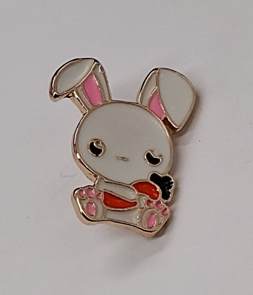 Bunny Rabbit Carrot Stick Small Tack Pin