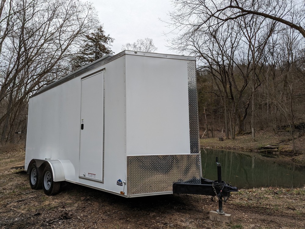 16' Enclosed SOLAR POWERED Offgrid Self-Sufficient Trailer - Mobile Storefront