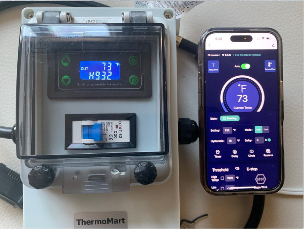 WiFi Smart Temperature Controller Electric Smoker Grill BBQ Plug Play+Timer 20A