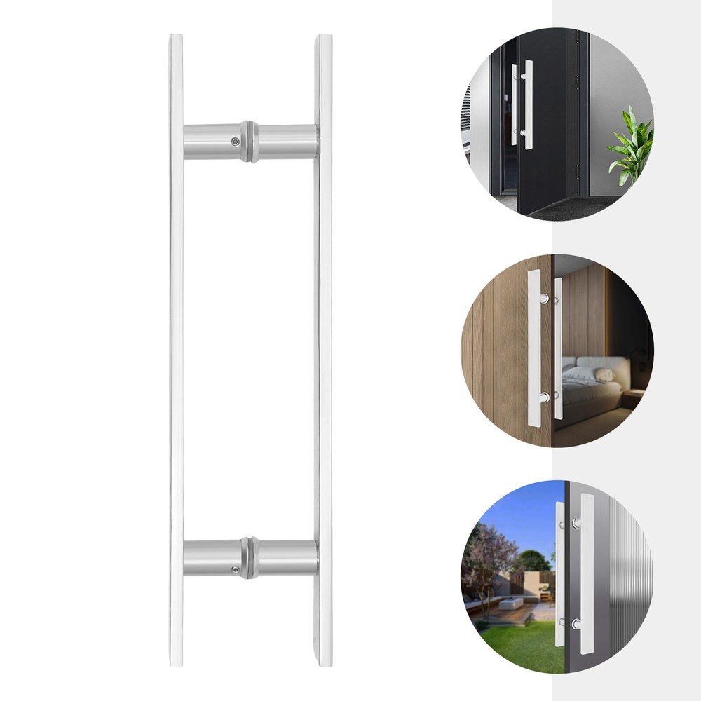 Pull Push Sliding Barn Door Handles H Shape Door Pull Handle Stainless Steel