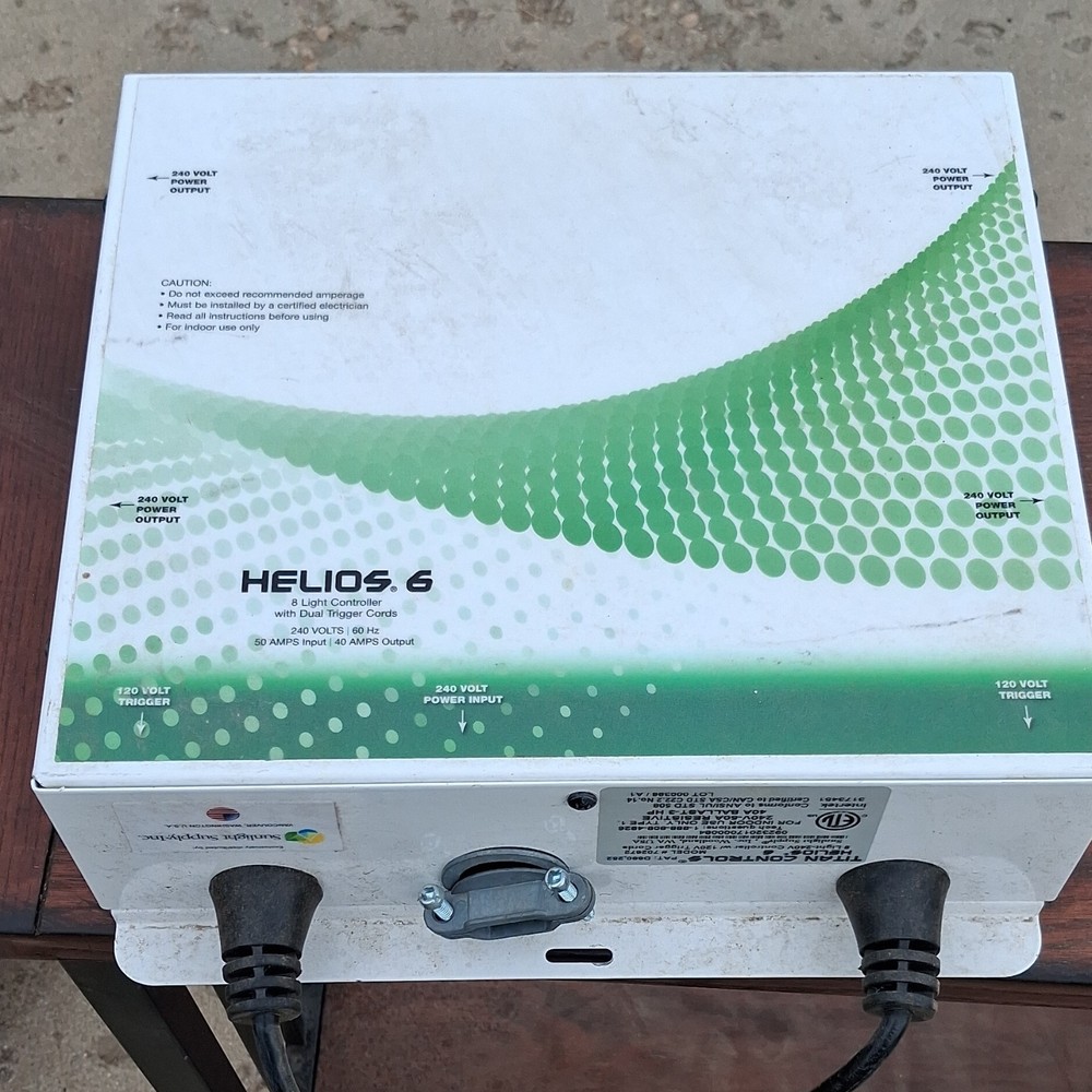 Titan Controls Helios 6 Light Controller for Grow Lights Dual Trigger Cords 240V