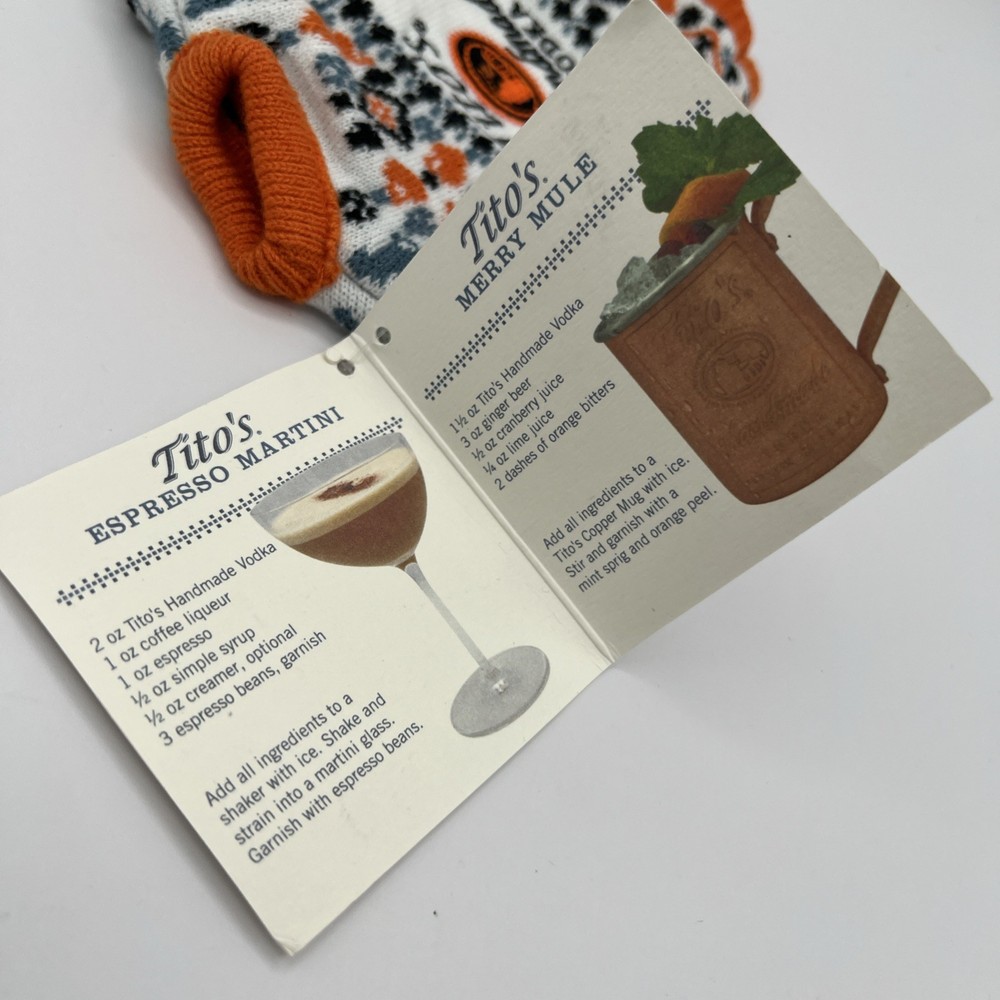 Titos Handmade Vodka Mini Ugly Sweater for Bottle NWT