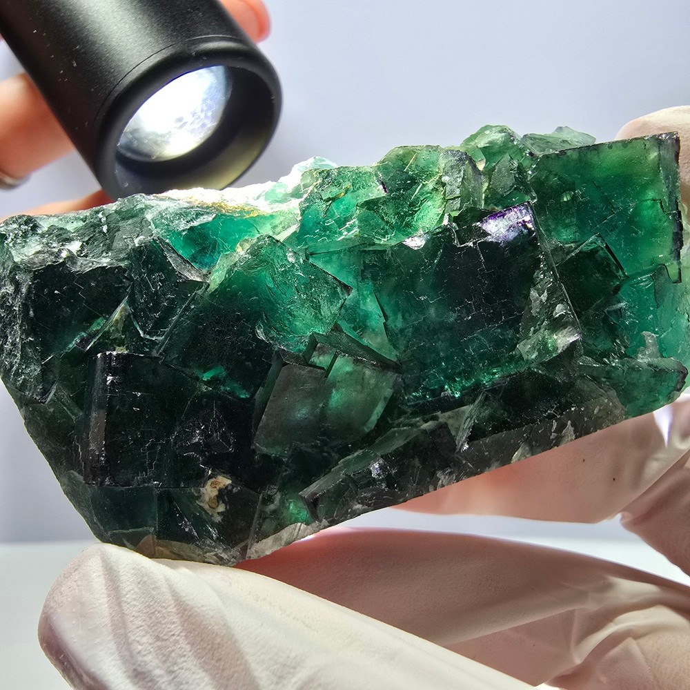 Phantom Fluorite Cube Stepped Green Okorusu, Namibia 80*36*20mm