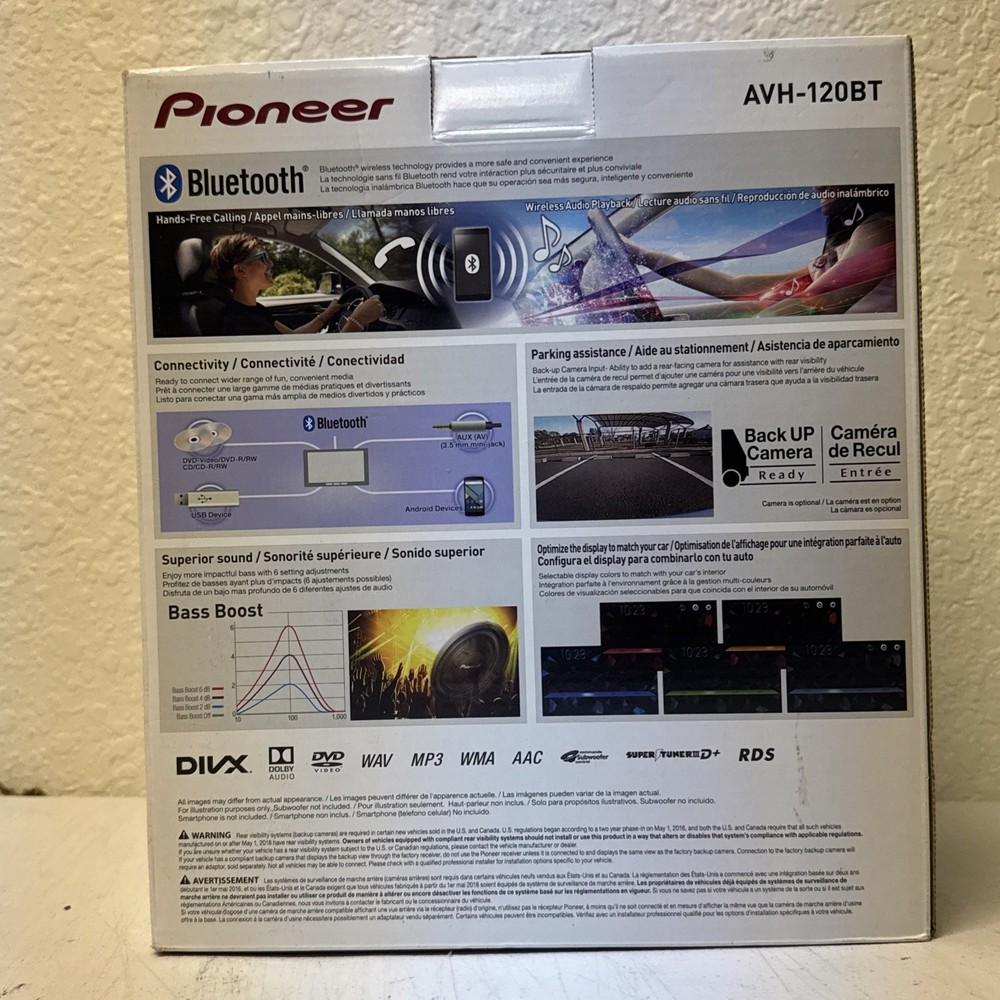 Pioneer AVH-120BT 6.2" - Bluetooth, Android Smartphone Compatible - READ DESC